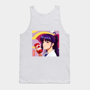 Misato Katsuragi from Evangelion in japanese beer Advertise Tank Top